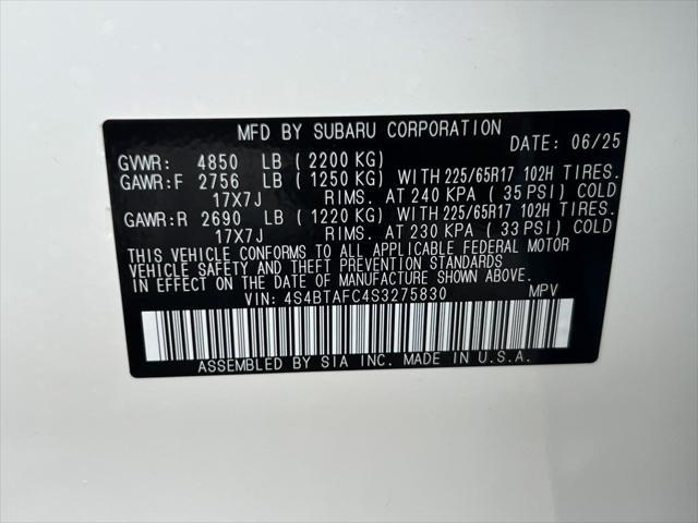 new 2025 Subaru Outback car, priced at $35,711