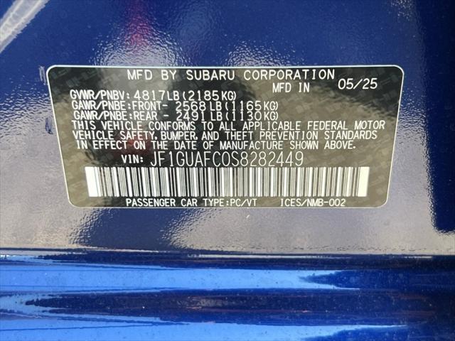 new 2025 Subaru Impreza car, priced at $26,830