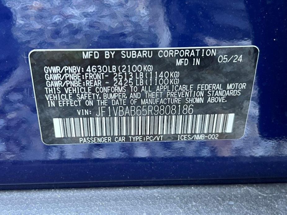 new 2024 Subaru WRX car, priced at $32,265