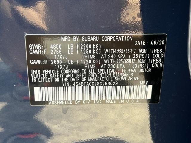 new 2025 Subaru Outback car, priced at $33,065