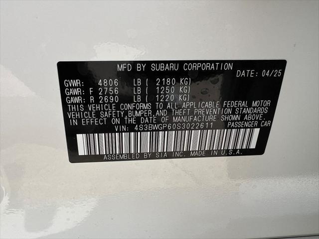 new 2025 Subaru Legacy car, priced at $37,980