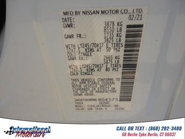 used 2021 Nissan NV Cargo NV1500 car, priced at $16,980