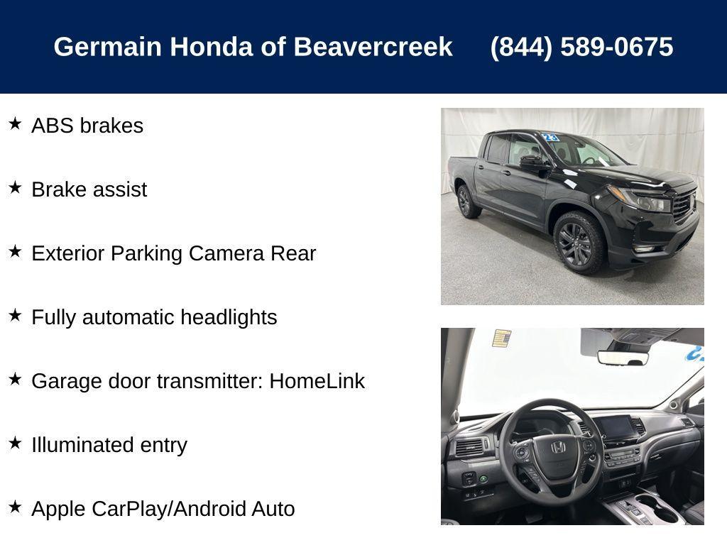 used 2023 Honda Ridgeline car, priced at $31,199