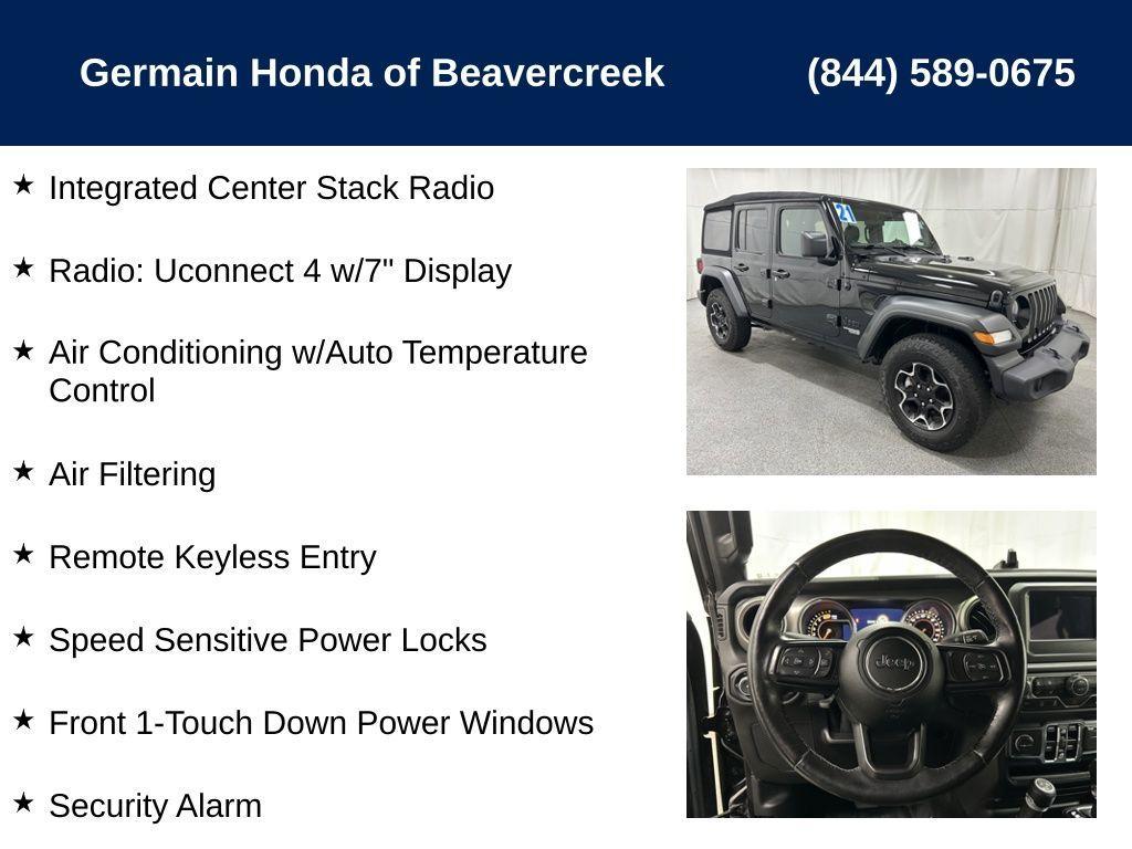 used 2021 Jeep Wrangler Unlimited car, priced at $32,500