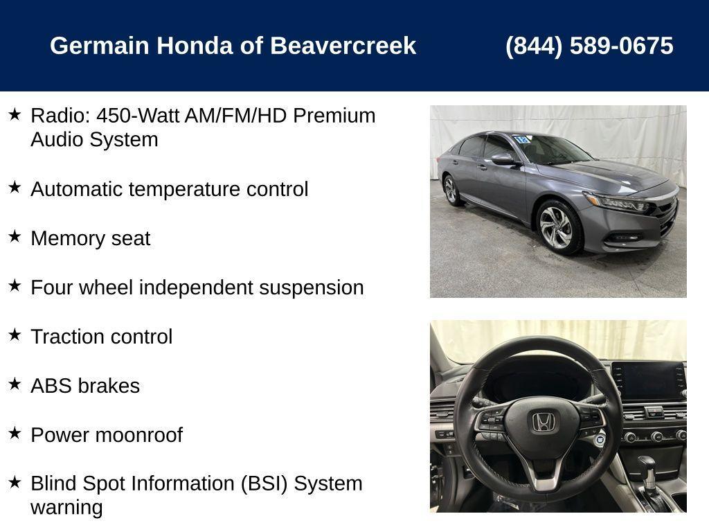 used 2018 Honda Accord car, priced at $14,881