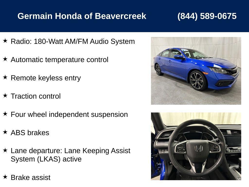 used 2021 Honda Civic car, priced at $18,895