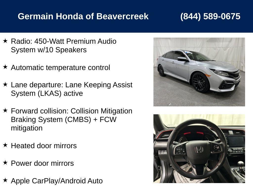 used 2020 Honda Civic Si car, priced at $26,796