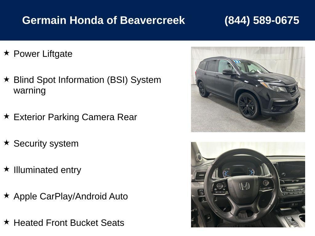 used 2022 Honda Pilot car, priced at $31,250