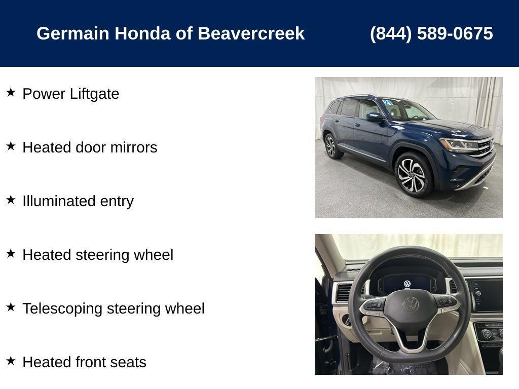 used 2021 Volkswagen Atlas car, priced at $22,971
