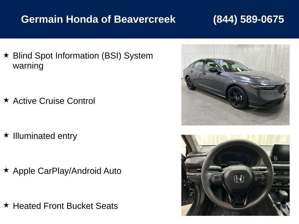 used 2025 Honda Accord car, priced at $27,618