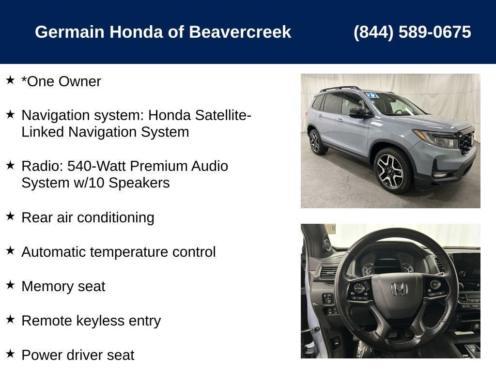 used 2022 Honda Passport car, priced at $38,996