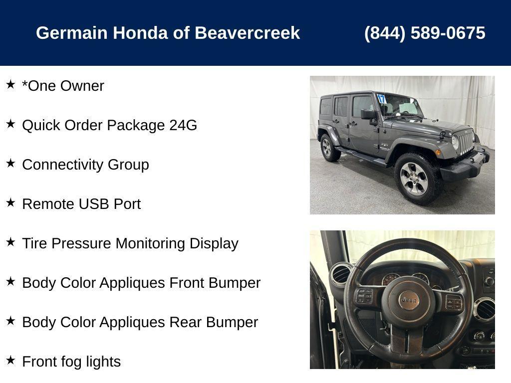 used 2017 Jeep Wrangler Unlimited car, priced at $15,985