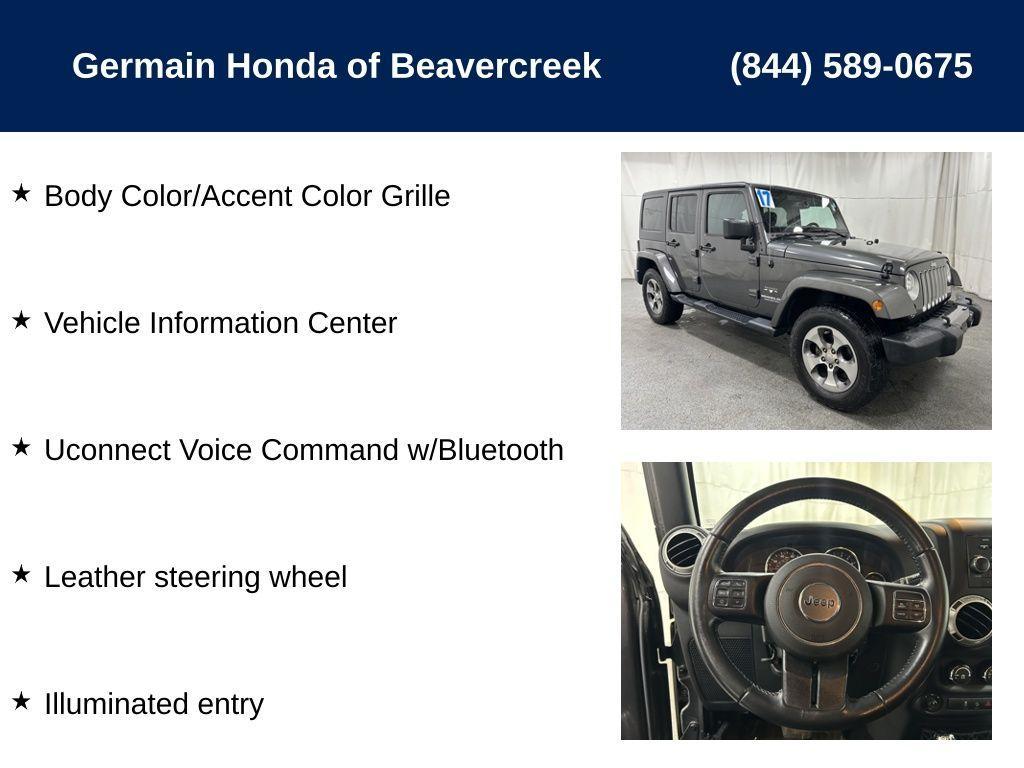 used 2017 Jeep Wrangler Unlimited car, priced at $15,985