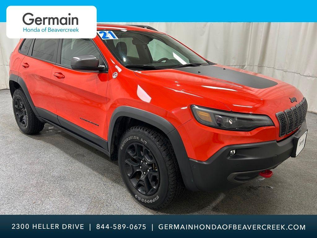 used 2021 Jeep Cherokee car, priced at $20,996