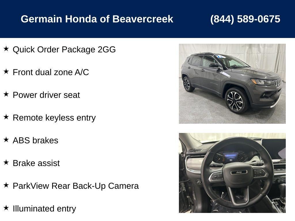 used 2022 Jeep Compass car, priced at $19,504