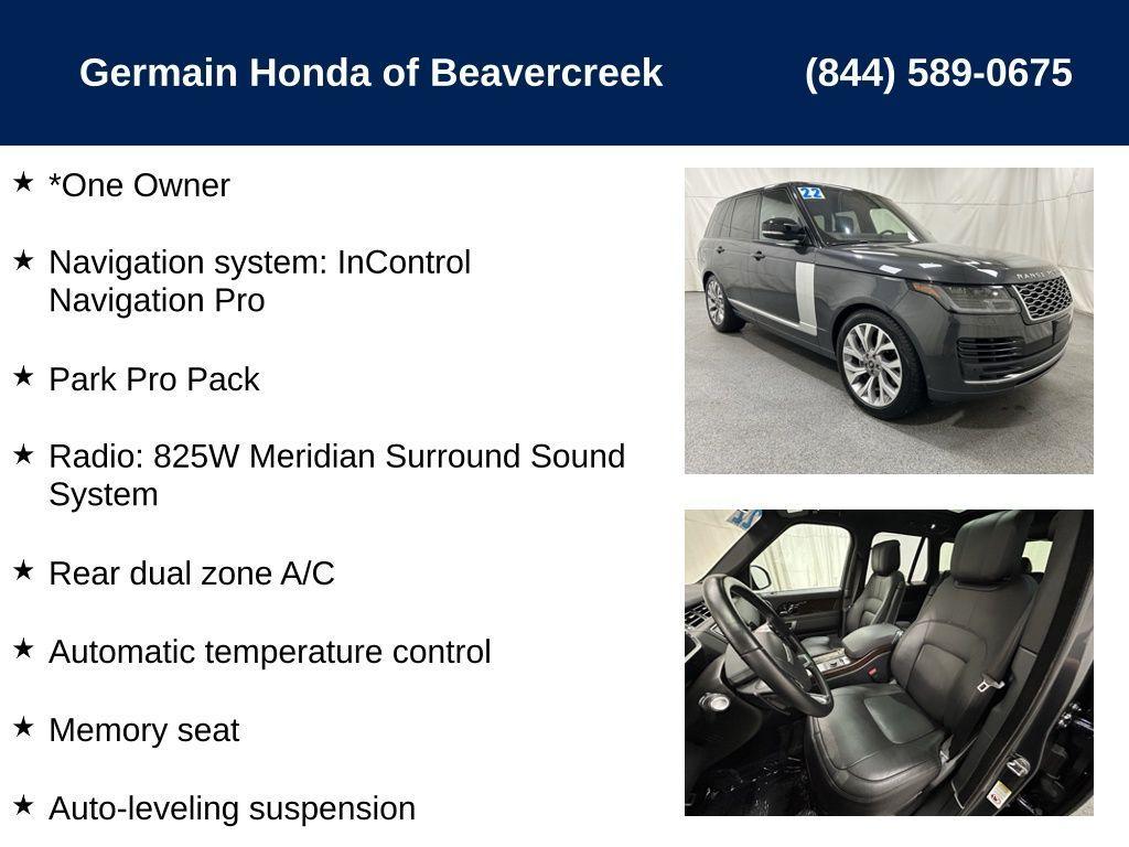 used 2022 Land Rover Range Rover car, priced at $66,955