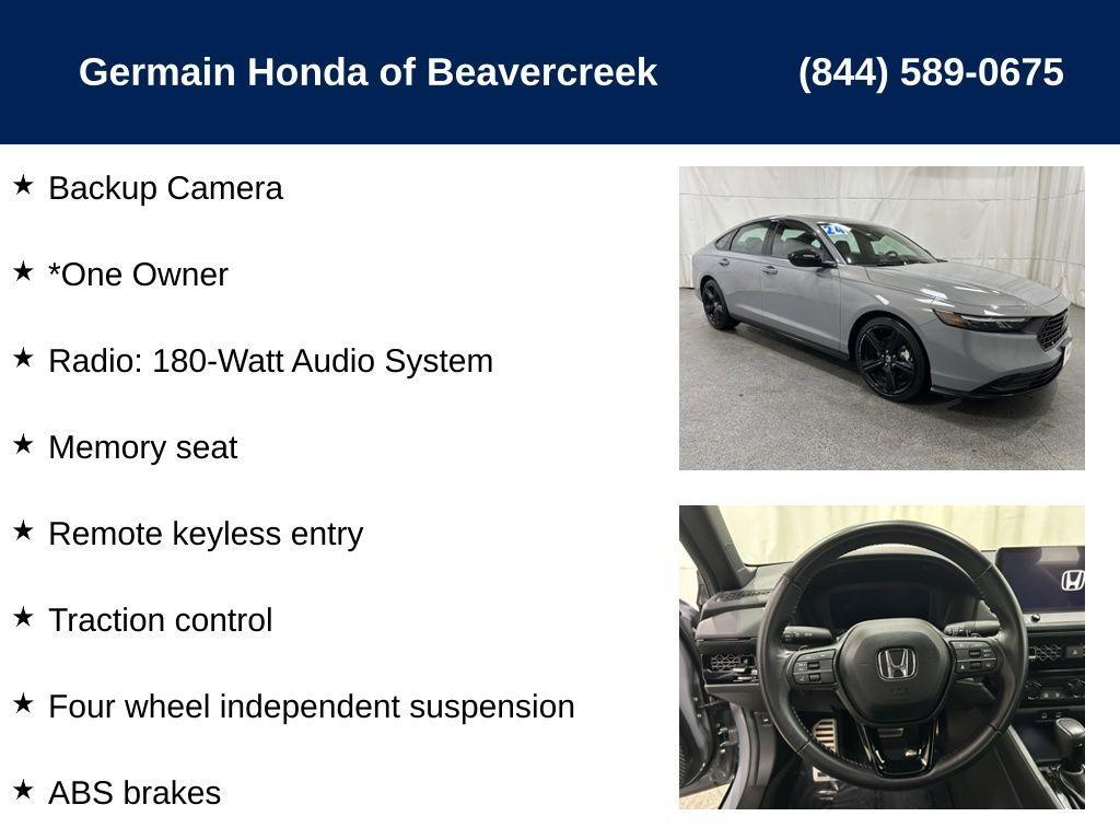 used 2024 Honda Accord Hybrid car, priced at $28,987