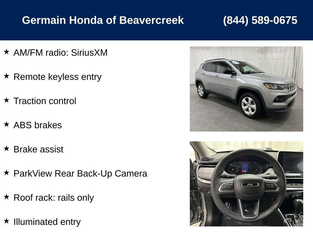 used 2022 Jeep Compass car, priced at $20,087