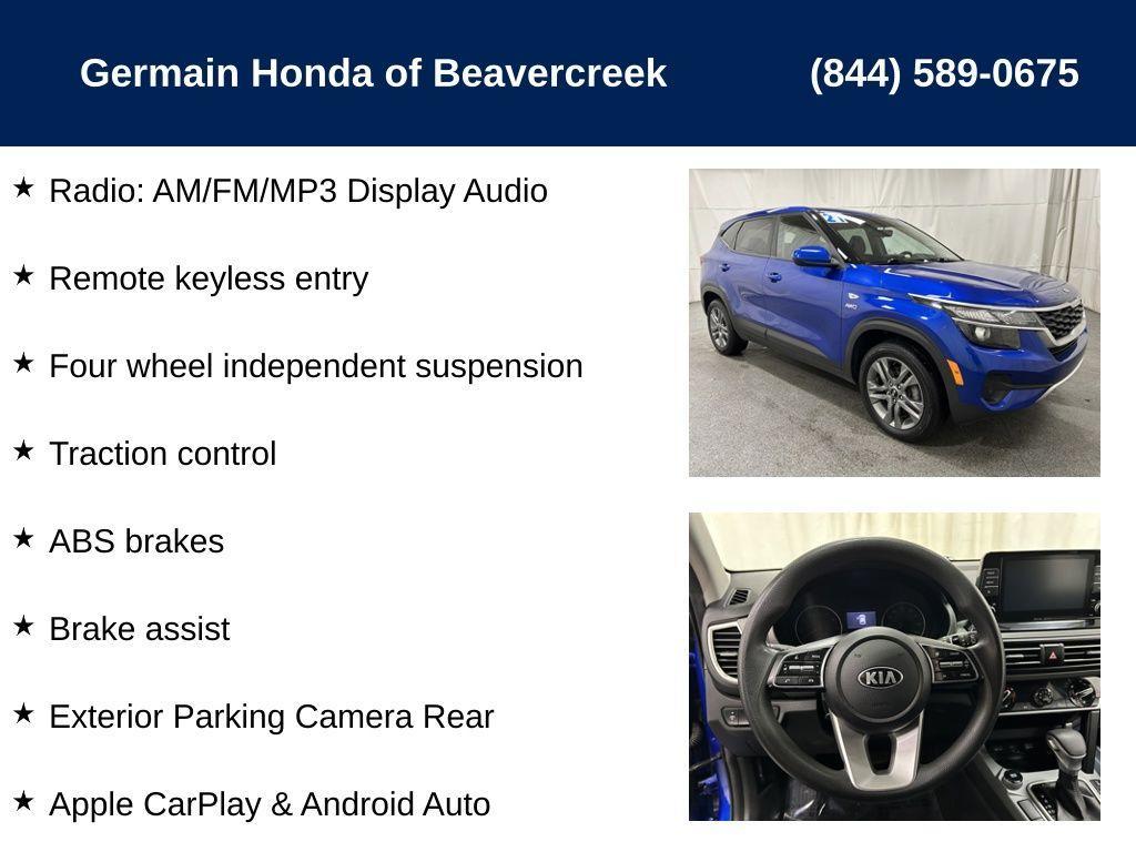 used 2021 Kia Seltos car, priced at $18,335