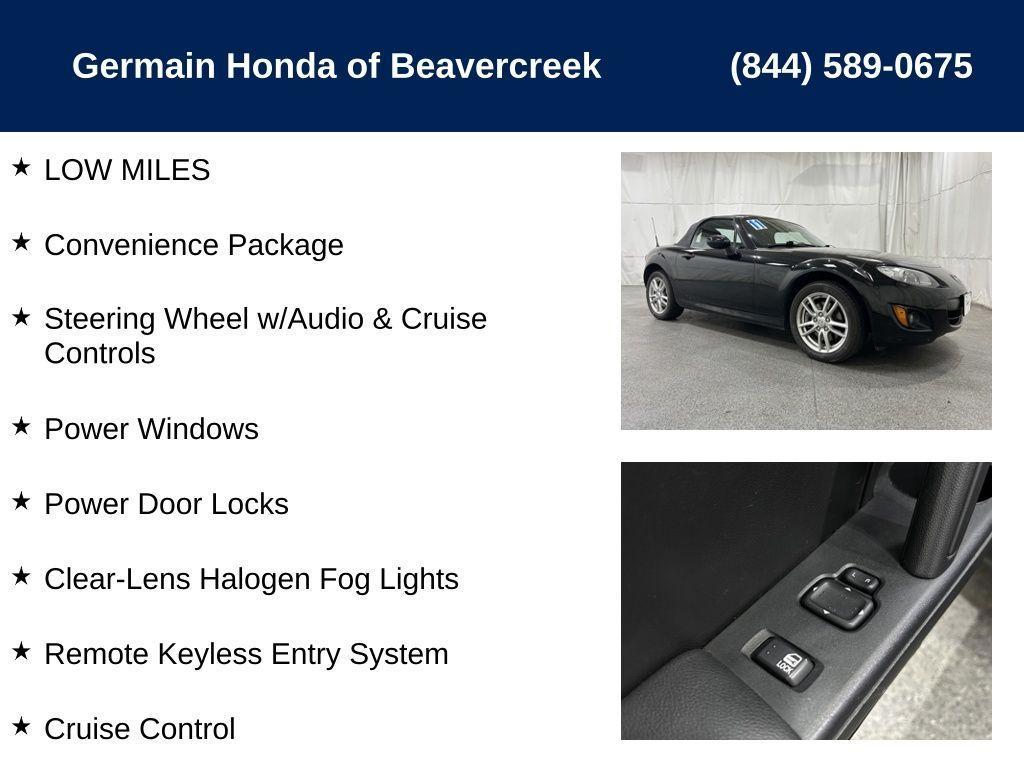 used 2011 Mazda MX-5 Miata car, priced at $13,864