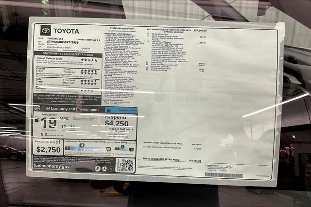 new 2025 Toyota Tundra car, priced at $58,974