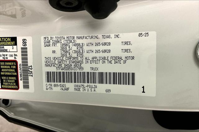new 2025 Toyota Tundra car, priced at $58,974