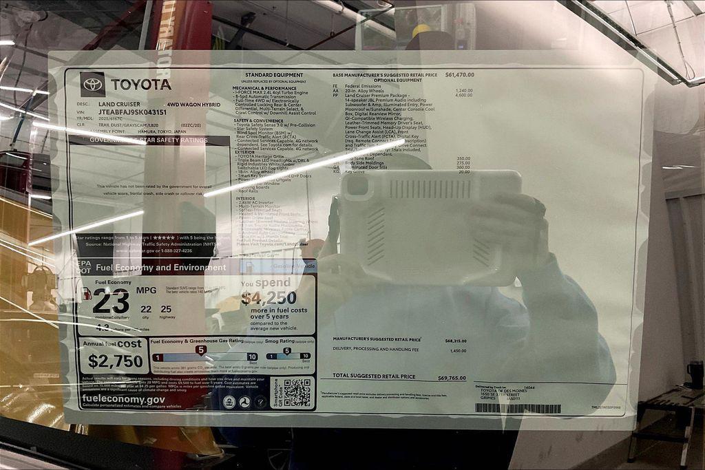 new 2025 Toyota Land Cruiser car, priced at $69,025