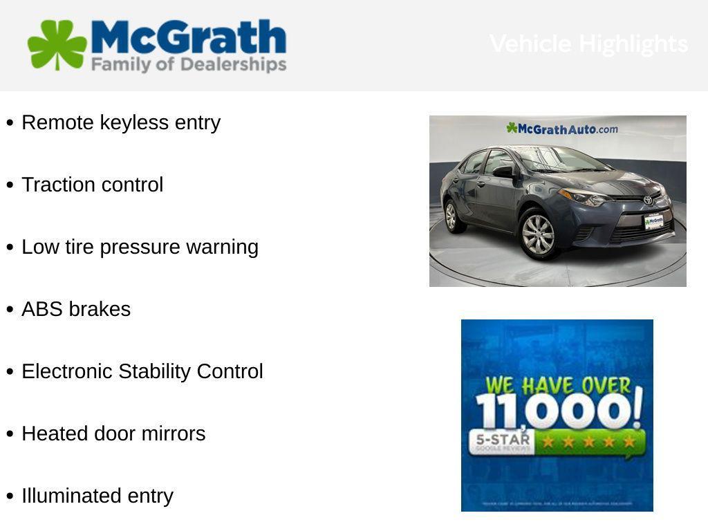 used 2016 Toyota Corolla car, priced at $9,987