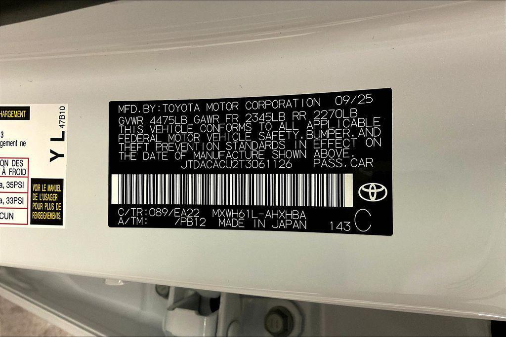 new 2026 Toyota Prius Plug-In Hybrid car, priced at $44,259