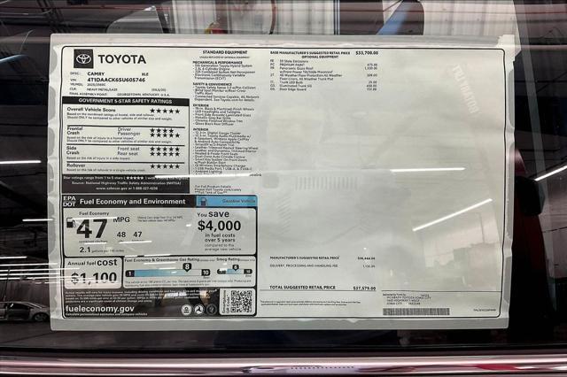 new 2025 Toyota Camry car, priced at $37,169