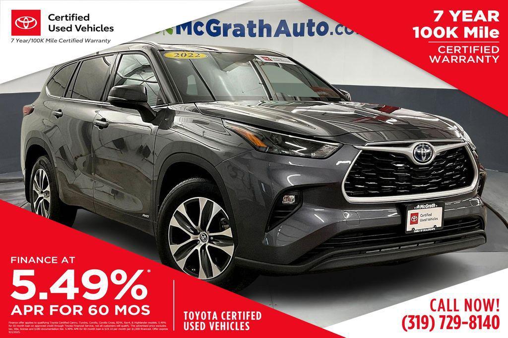 used 2022 Toyota Highlander Hybrid car, priced at $37,114
