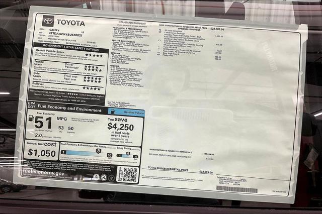 new 2025 Toyota Camry car, priced at $31,729