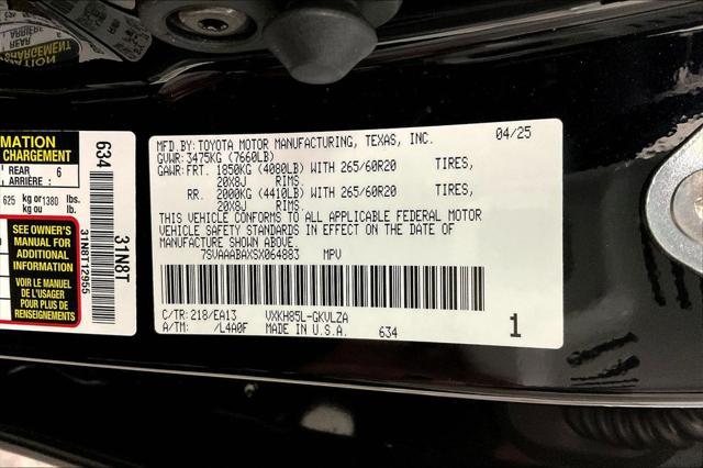 new 2025 Toyota Sequoia car, priced at $74,874