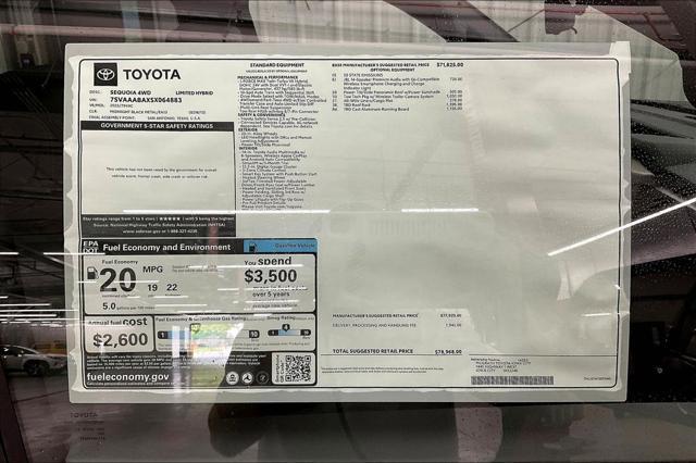 new 2025 Toyota Sequoia car, priced at $74,874