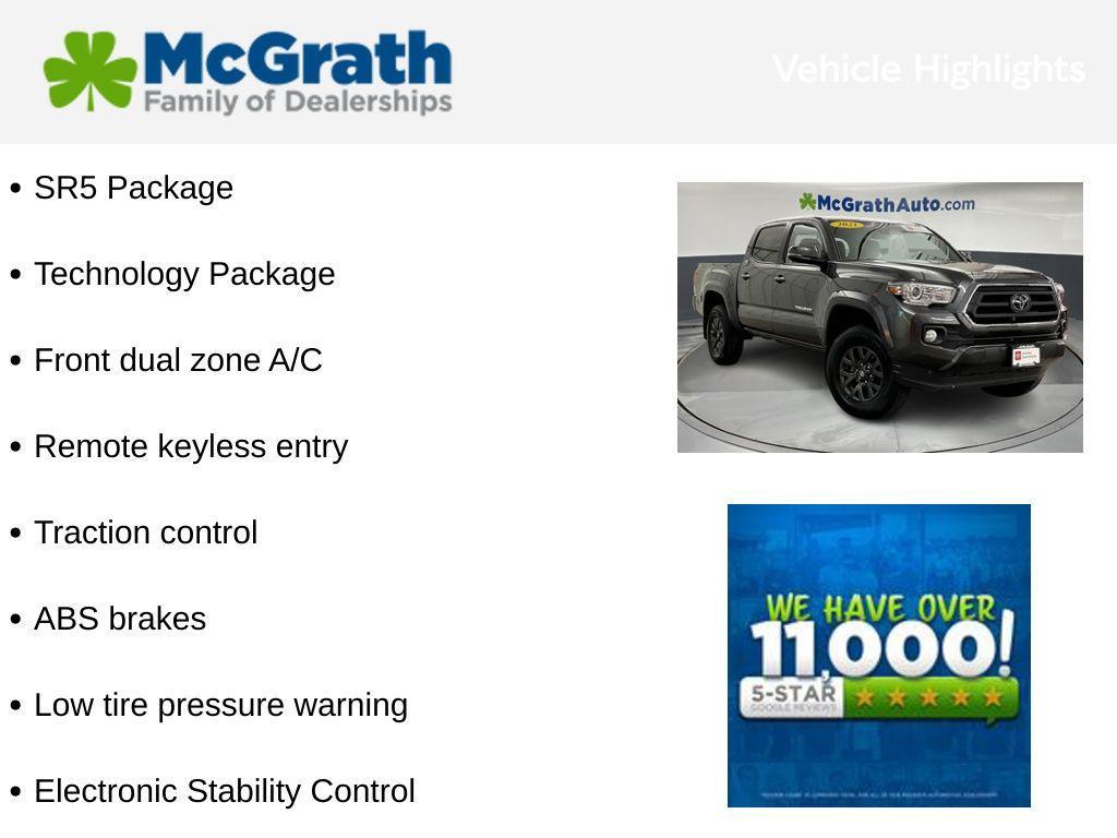 used 2021 Toyota Tacoma car, priced at $33,112