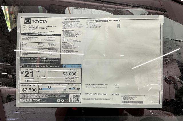 new 2025 Toyota Tacoma car, priced at $43,454