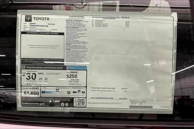 new 2026 Toyota Crown car, priced at $57,538