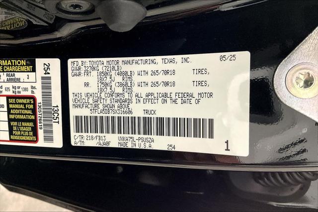 new 2025 Toyota Tundra car, priced at $47,497