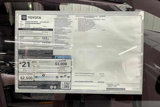 new 2025 Toyota Tacoma car, priced at $49,434