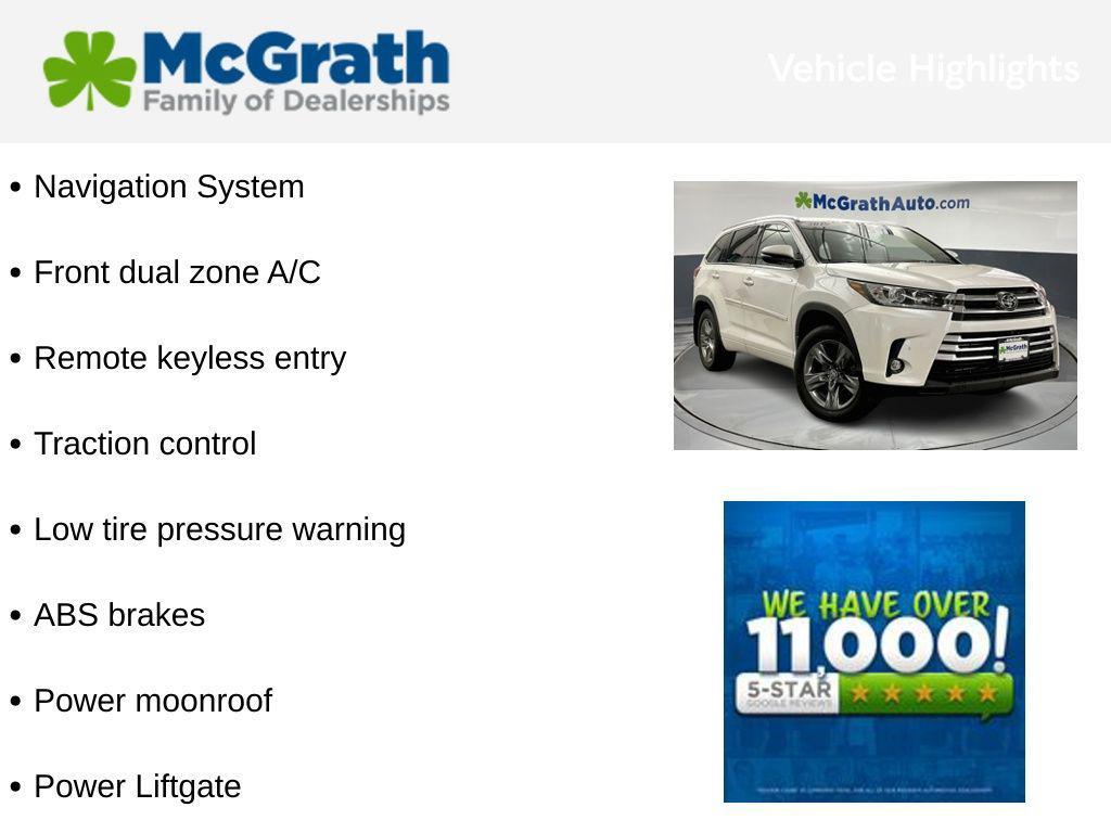 used 2019 Toyota Highlander car, priced at $29,885