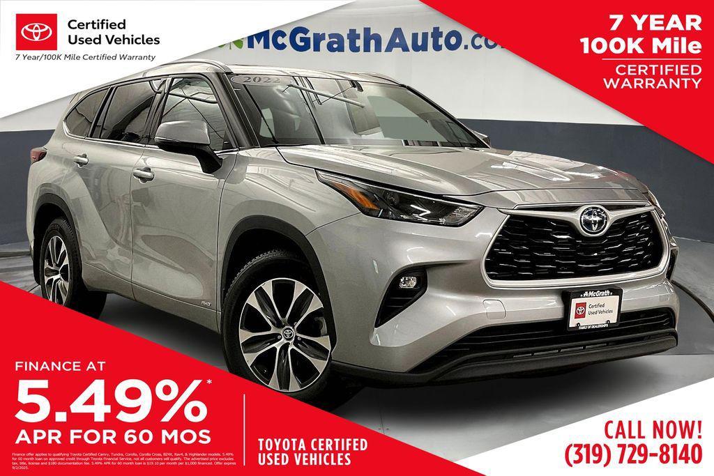 used 2022 Toyota Highlander Hybrid car, priced at $38,214