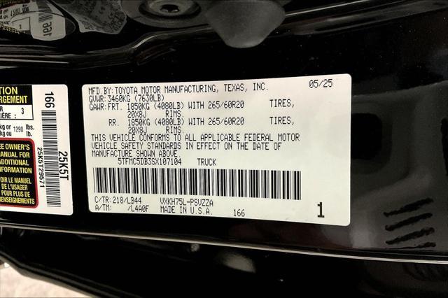 new 2025 Toyota Tundra Hybrid car, priced at $66,987