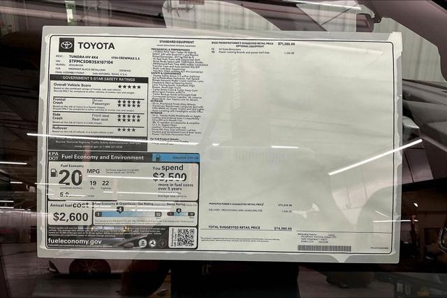 new 2025 Toyota Tundra Hybrid car, priced at $66,987