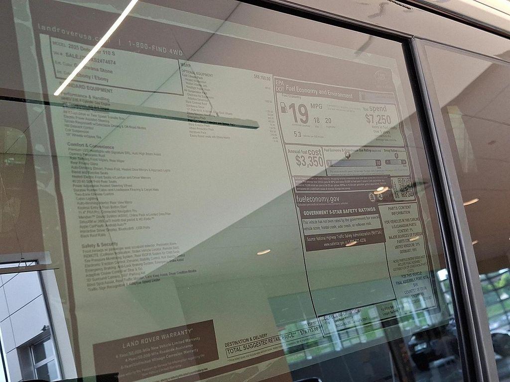 new 2025 Land Rover Defender car, priced at $76,713