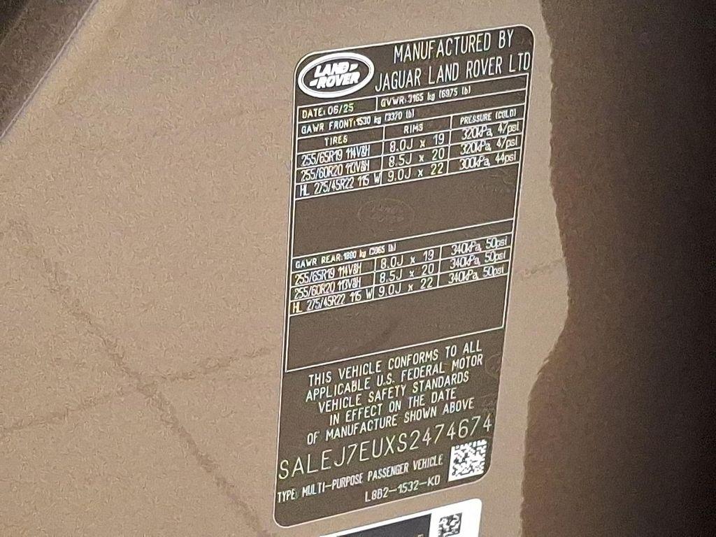 new 2025 Land Rover Defender car, priced at $76,713