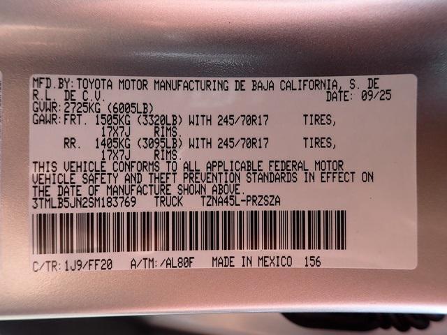 new 2025 Toyota Tacoma car, priced at $44,659