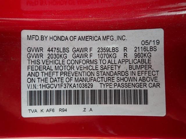 used 2019 Honda Accord car, priced at $17,803