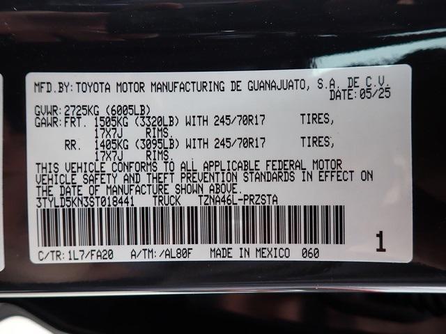 new 2025 Toyota Tacoma car, priced at $38,684