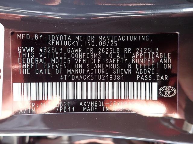 new 2026 Toyota Camry car, priced at $38,458