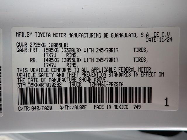 new 2024 Toyota Tacoma car, priced at $40,134